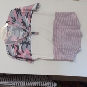 Gently worn summer top with wooden bottoms